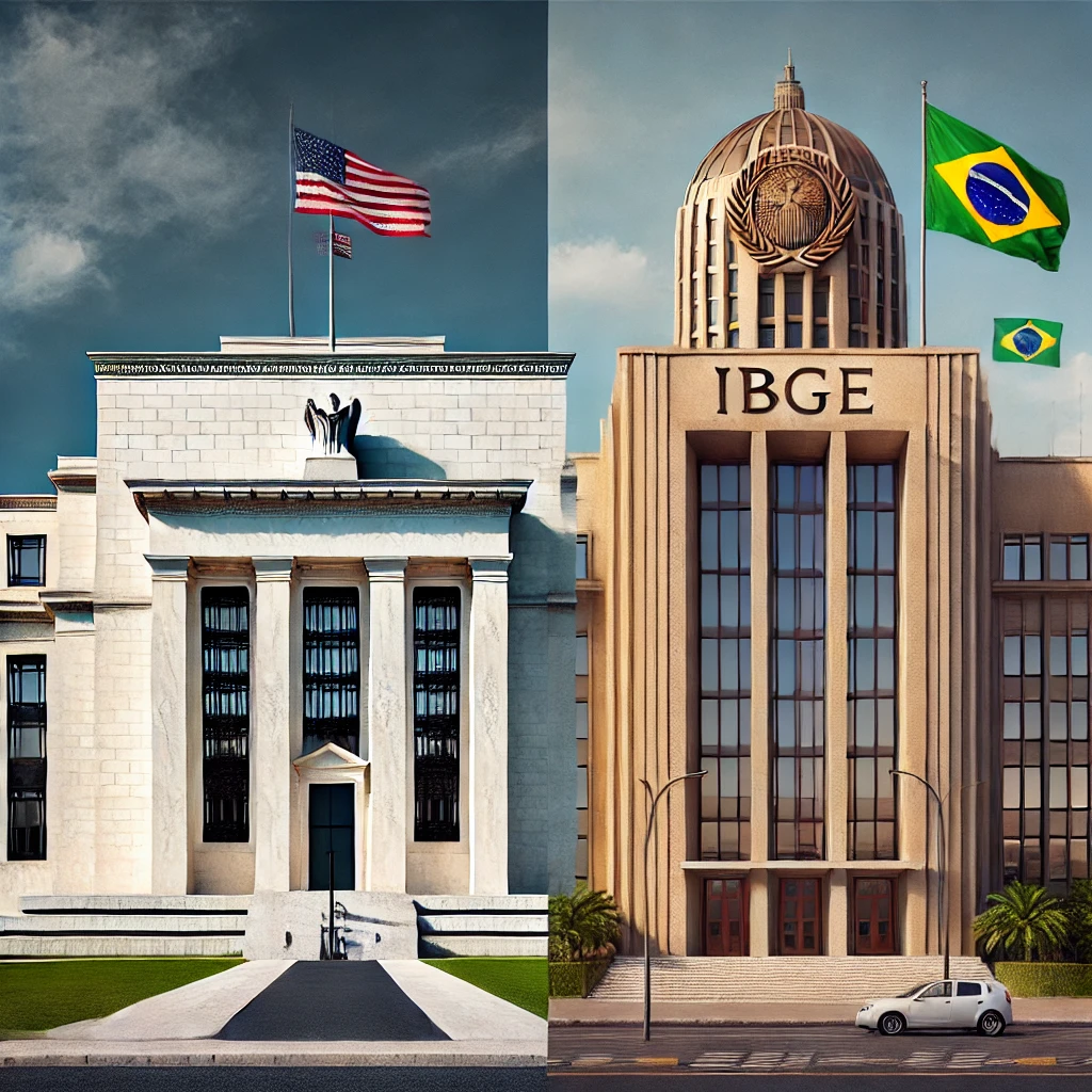 Gráfico de indicadores econômicos, incluindo IPCA-15, IGP-M e Livro Bege, destacando seus impactos nos mercados.